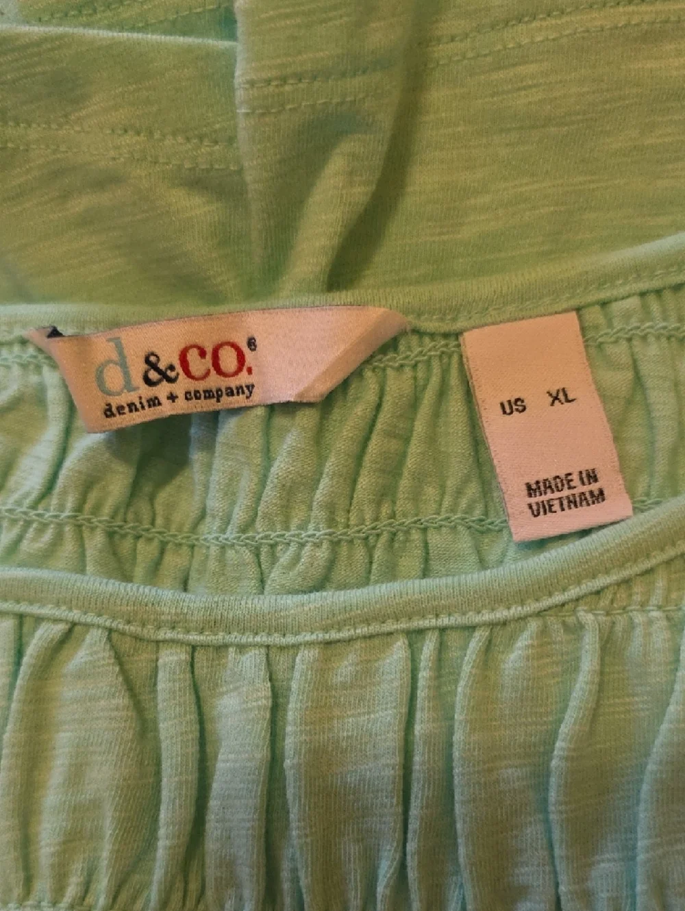 Denim & Co. Smocked Tee - 4 Pack (Blue, White, Mint, Peach) - Picture 5 of 5